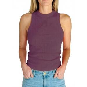 NEW MERAKI gretchen ribbed tank in plum